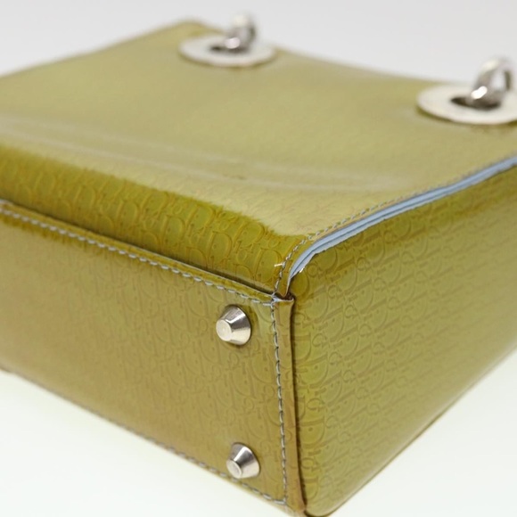 Christian Dior Lady Dior Patent Leather Trotter Embossed Bag with Strap and Card - Picture 11 of 16